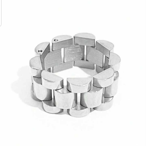 #1. Chunky Link Chain Stainless Steel Strap Finger Rings Jewelry - Picture 4 of 12